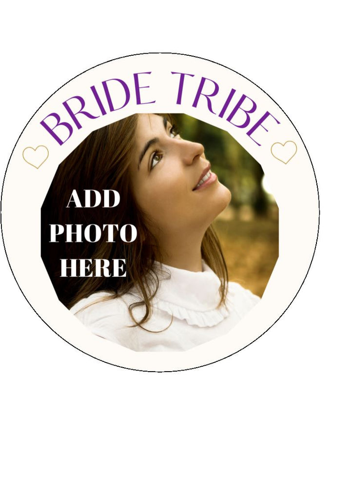 Hen Party Cupcake Toppers - Bride Tribe (with personalised photo)