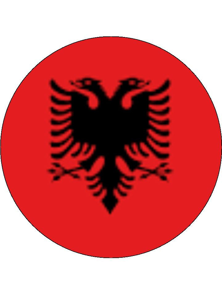 Albania - Edible Flag Cake & Cupcake Toppers