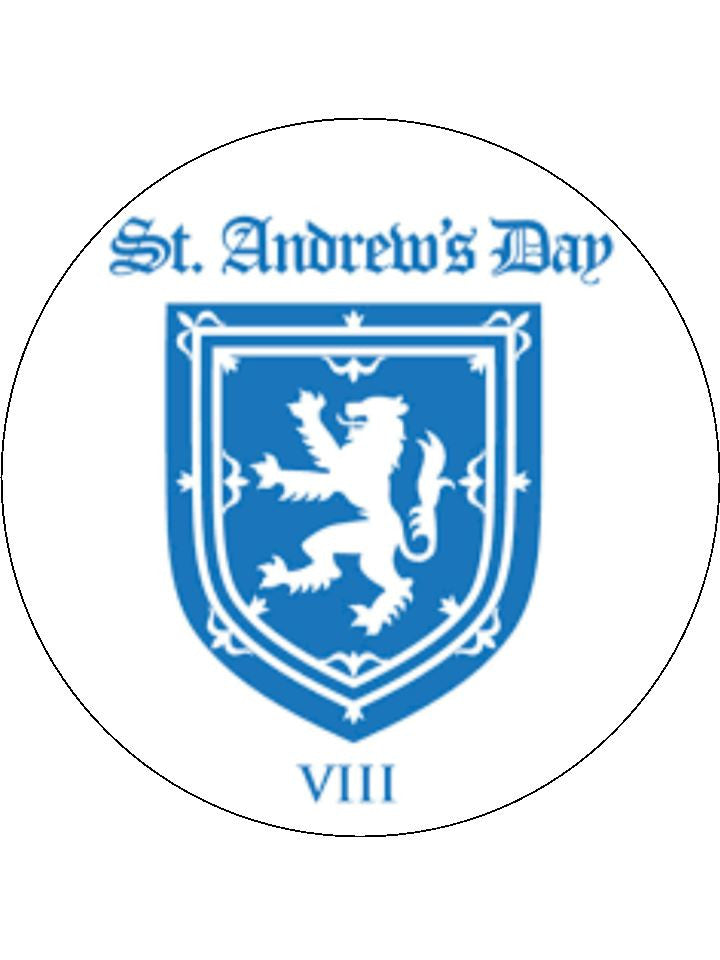 St Andrew's Day Badge Edible Cake & Cupcake Toppers