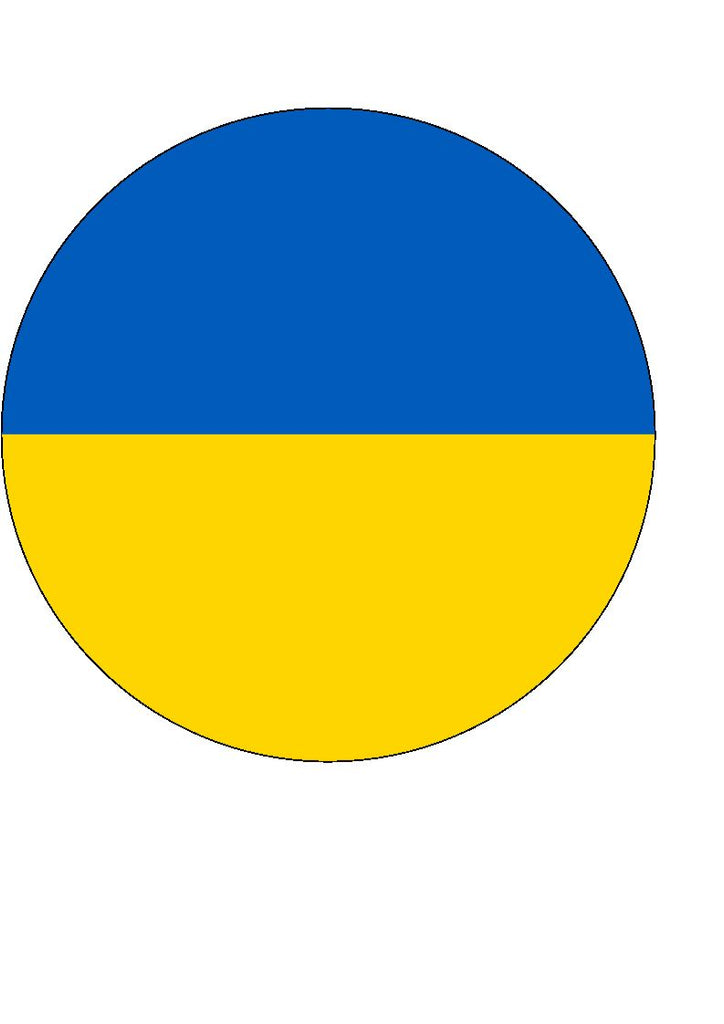 Ukraine Edible Cake & Cupcake Toppers - 100% OF PROFITS ON THIS PRODUCT WILL GO TO A CHARITY TO HELP THE UKRAINE. STOP WAR