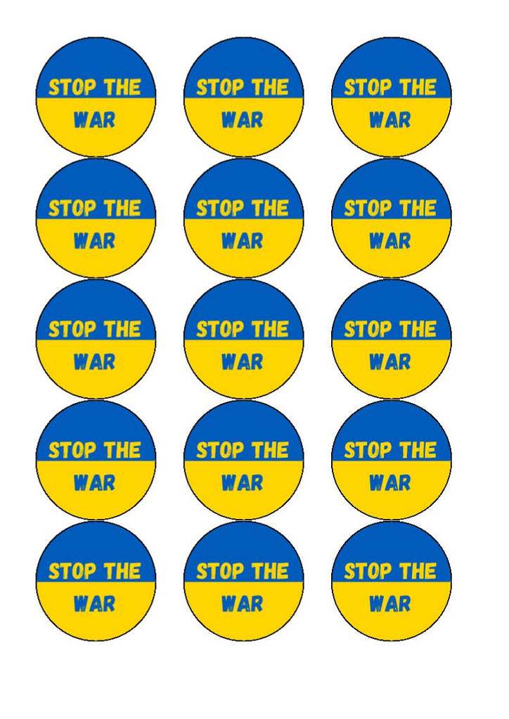 Ukraine Option 2 - Edible Cake & Cupcake Toppers - 100% OF PROFITS ON THIS PRODUCT WILL GO TO A CHARITY TO HELP THE UKRAINE. STOP WAR