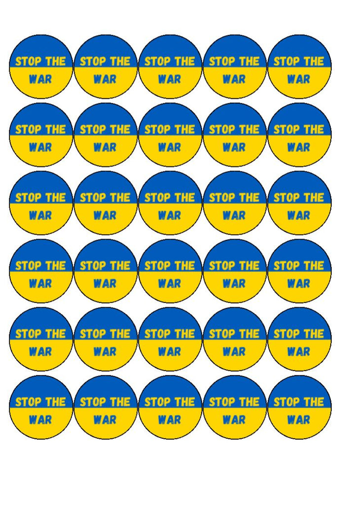 Ukraine Option 2 - Edible Cake & Cupcake Toppers - 100% OF PROFITS ON THIS PRODUCT WILL GO TO A CHARITY TO HELP THE UKRAINE. STOP WAR