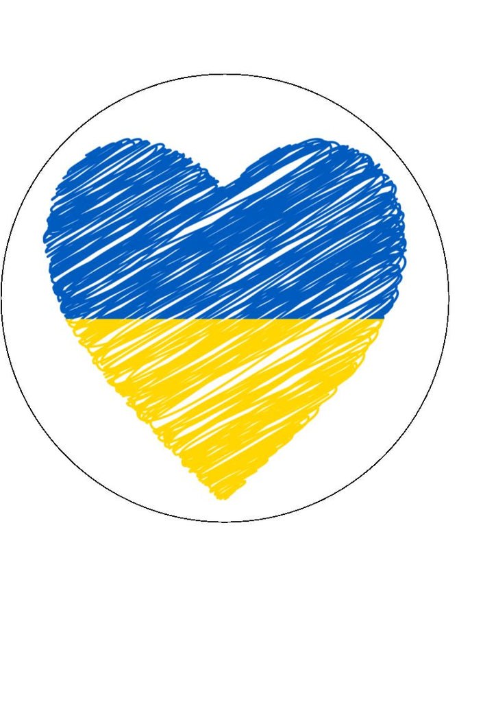 Ukraine Option 3 - Edible Cake & Cupcake Toppers - 100% OF PROFITS ON THIS PRODUCT WILL GO TO A CHARITY TO HELP THE UKRAINE. STOP WAR