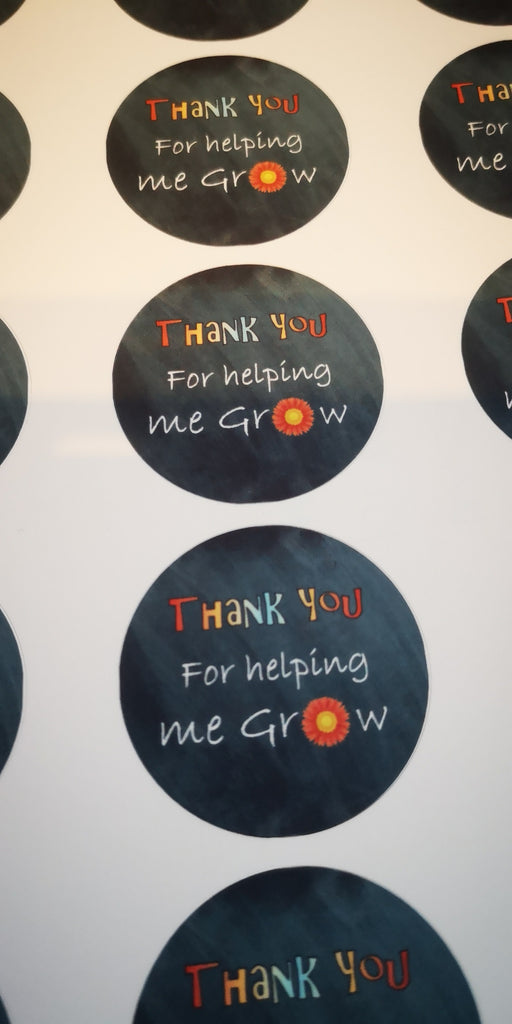 Thank you for making me grow -  Teacher Edible Cupcake Toppers