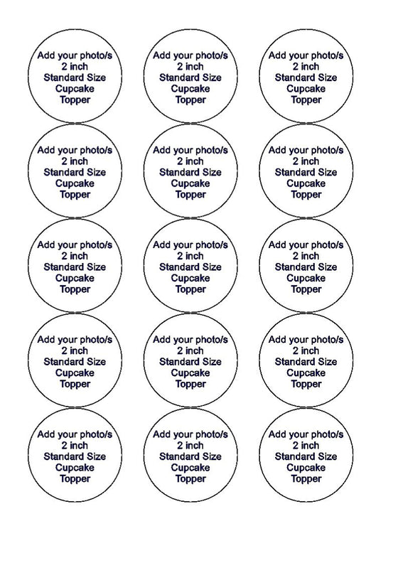 Create Your Own Cupcake Toppers - 15 x 2 inch circles