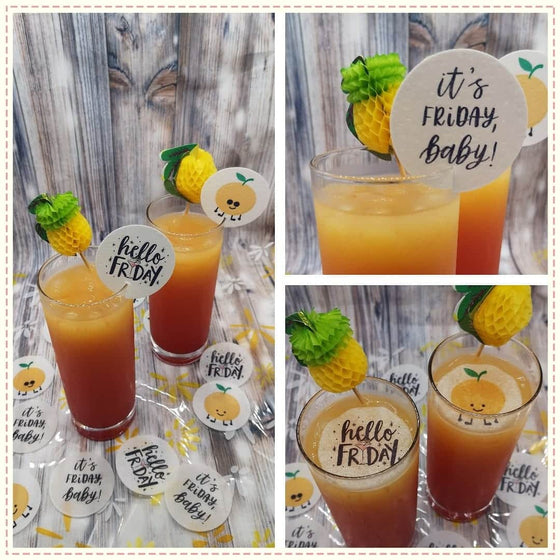 Drink/Cocktail Toppers - Hello Friday
