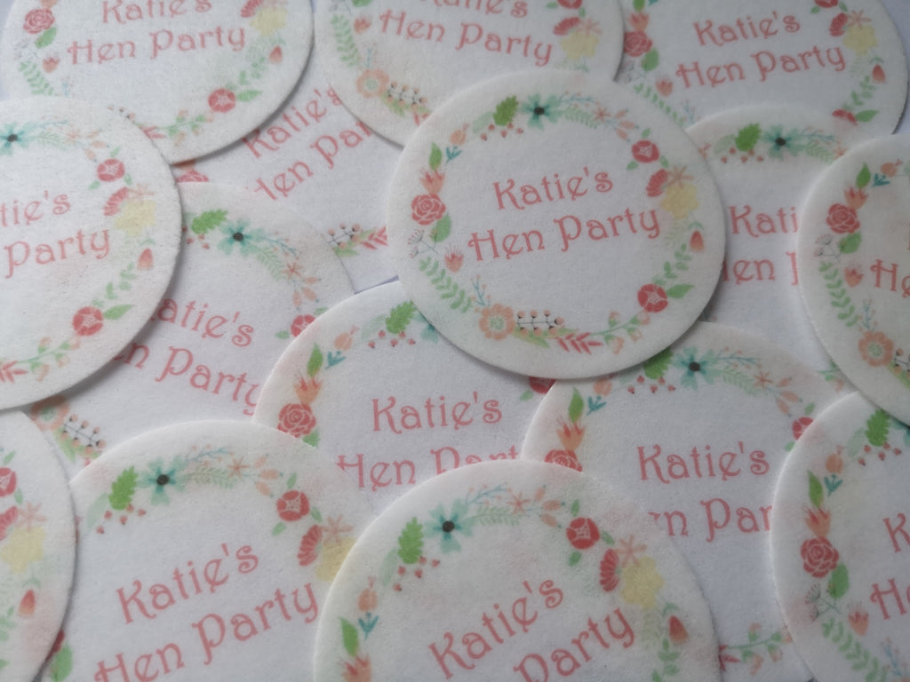 Hen Party Personalised Edible Cake & Cupcake Toppers