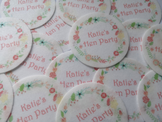 Hen Party Personalised Edible Cake & Cupcake Toppers