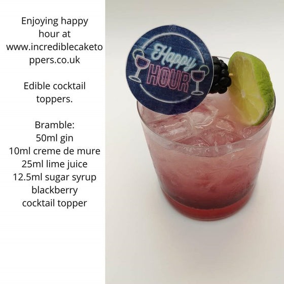 Drink/Cocktail Toppers - Happy Hour