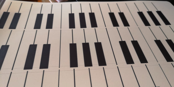 Cake Wrappers/Ribbons - Edible Fondant Strips - Piano Keyboard