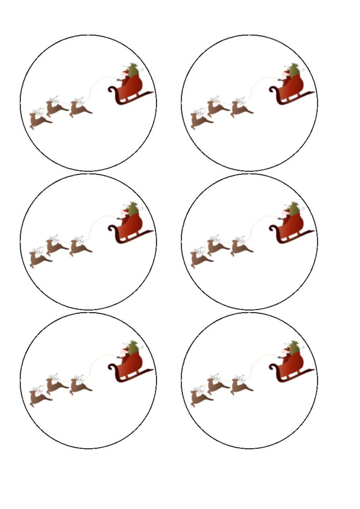 Santa Sleigh Cocktail Toppers